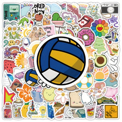 100pcs Cartoon Series Graffiti Stickers Waterproof Decorative Stickers DIY