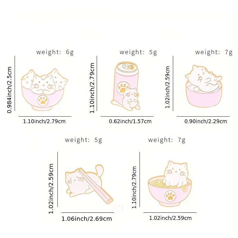 Cartoon Animal Alloy Brooch Overlapping Cat Enamel Badge for Kids