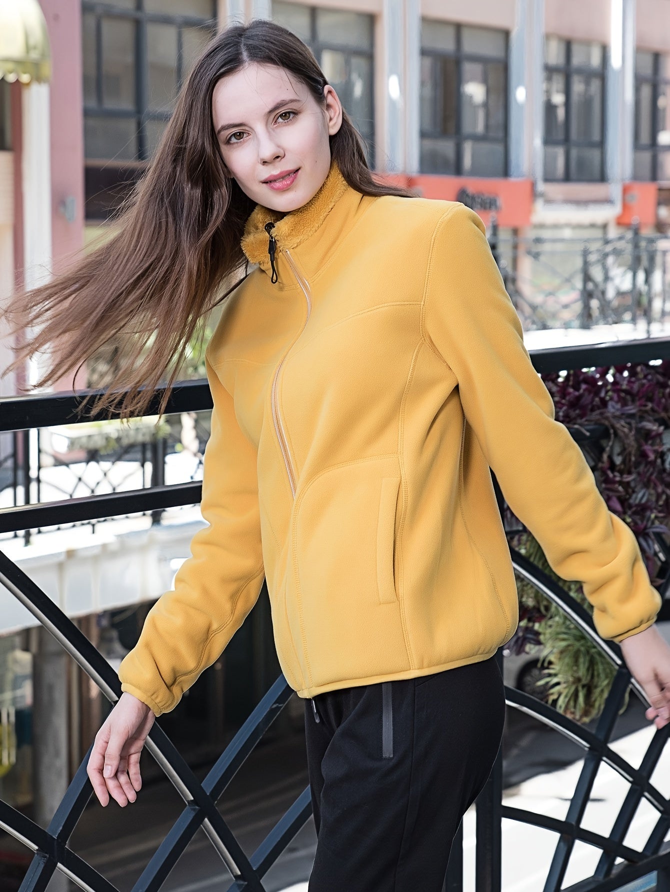 Double Sided Fleece Anti-Static Warm Jacket Women's Sportswear