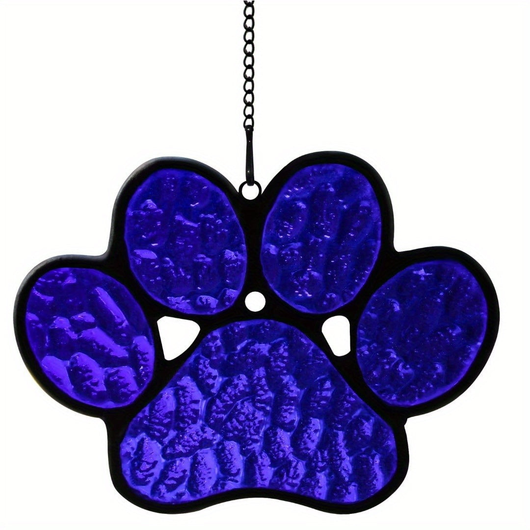 Pet Paw Print Hanging Ornament for Windows - Dog Memorial
