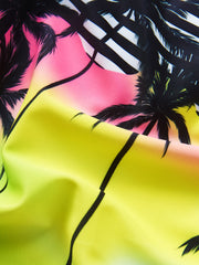 Girls Coconut Tree Stripe Swimsuit Kids Beach Bathing Suit
