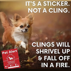 5PCS Pet Reminder Window Stickers UV Fade resistant Save Our Pets
