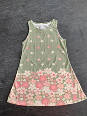 Girls Summer Princess Dress Stripe Flower Print Sleeveless Casual Outdoor Fun