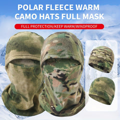 Outdoor Warm Cap With Fleece & Full Face Mask for Army Tactical Use