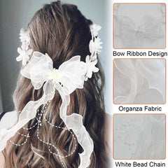 Communion Hair Wreath with Pearls And Flowers - First Communion Accessory