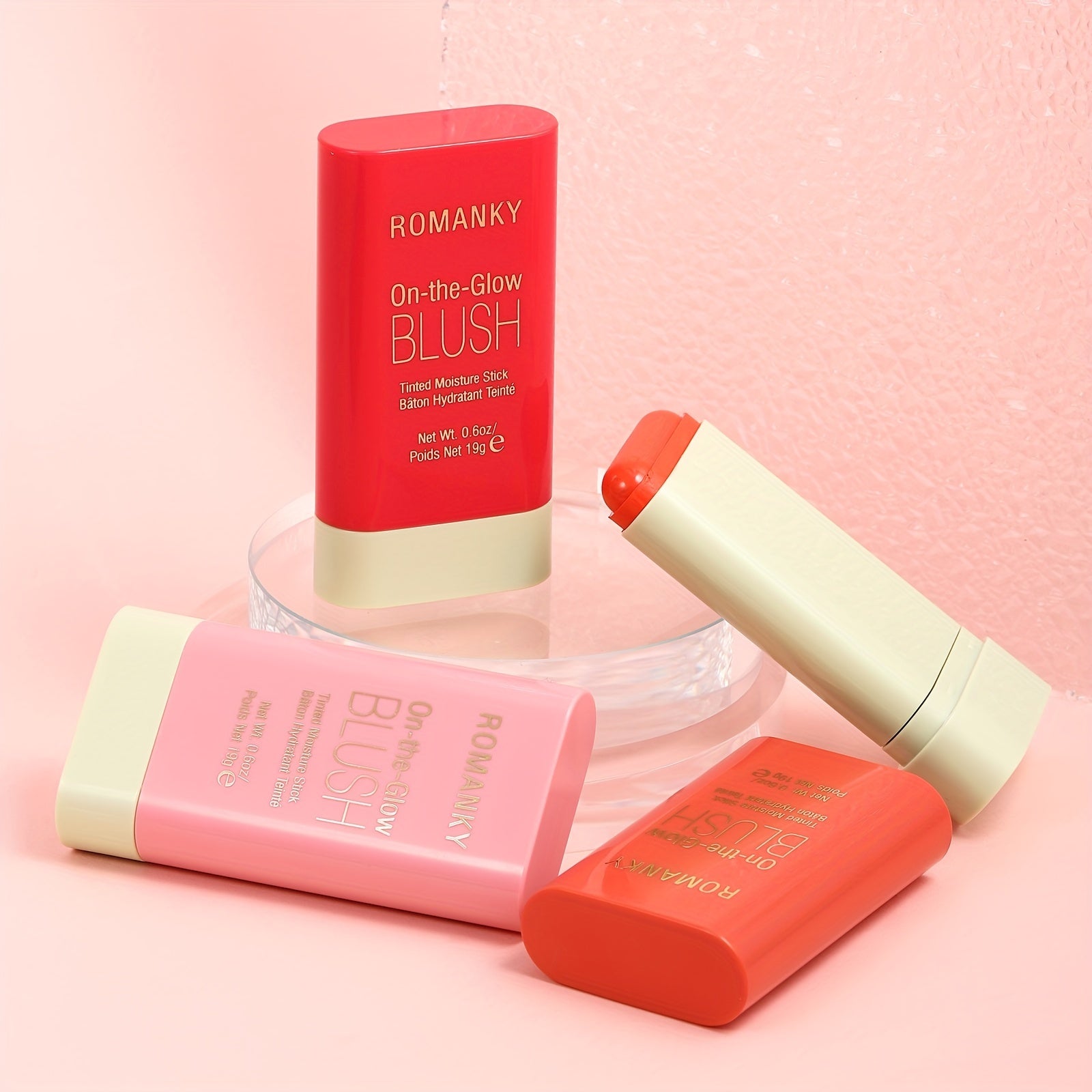 Blush Blending Stick Moisturizing Lip Balm Red Pink Orange Face Lip And Eye Tint