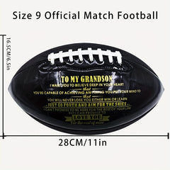 Size 9 American Football Gift for Grandson from Grandpa Grandma