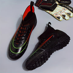 Men's High Top Turf Football Boots - Outdoor Professional Soccer Cleats