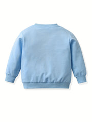 Funny Cat Print Boys Casual Pullover Sweatshirt Long Sleeve
