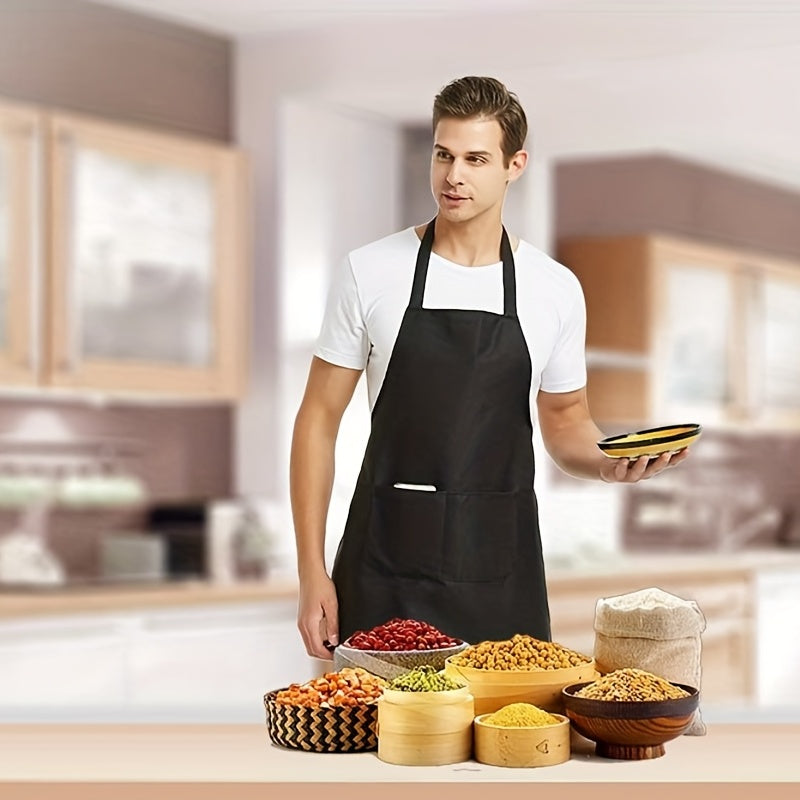Machine Washable Bib Apron for Men and Women, Stain-Proof Cooking Apron