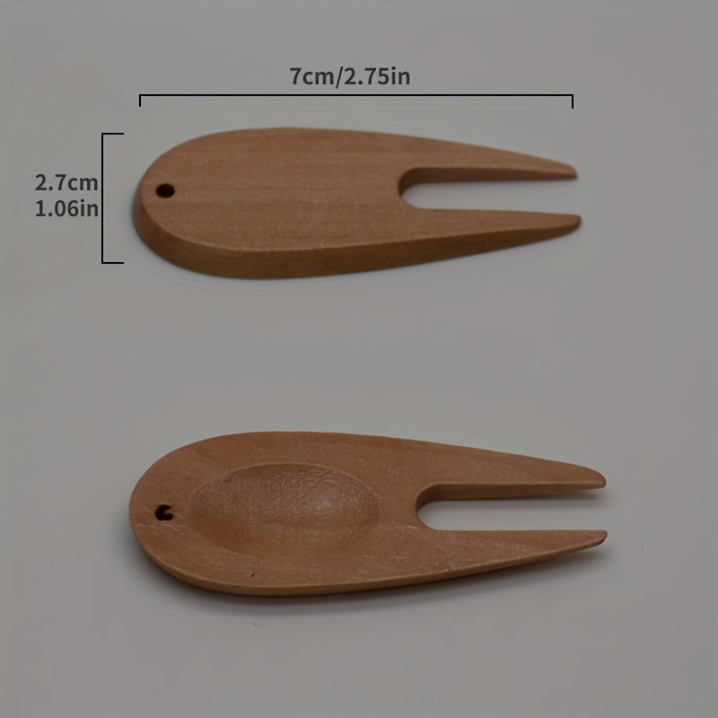 Wooden Golf Green Fork Ball Fork Bamboo Golf Repair Fork Golf Supplies