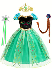 Anime Movie Character Cosplay Costume Girl s Velvet Mesh Dress