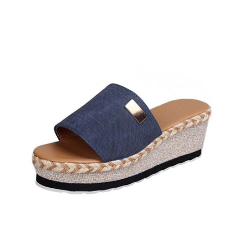 Women's Platform Espadrilles Wedge Slippers Lightweight Slides