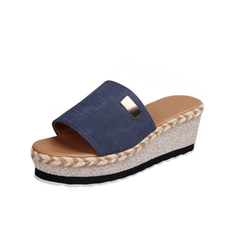 Women's Platform Espadrilles Wedge Slippers Lightweight Slides