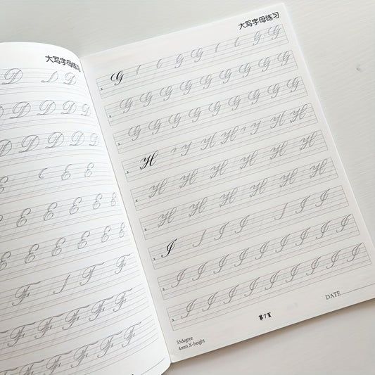 English Handwriting Practice Book Cursive & Print Workbook