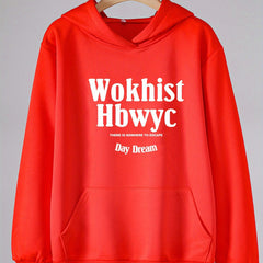 Girls Wokhist Hbwyc Pattern Hooded Sweatshirt For Spring And Autumn