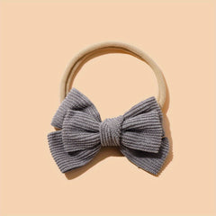 Baby Girls Bowknot Sweet Headband Soft Elastic Nylon Hairband