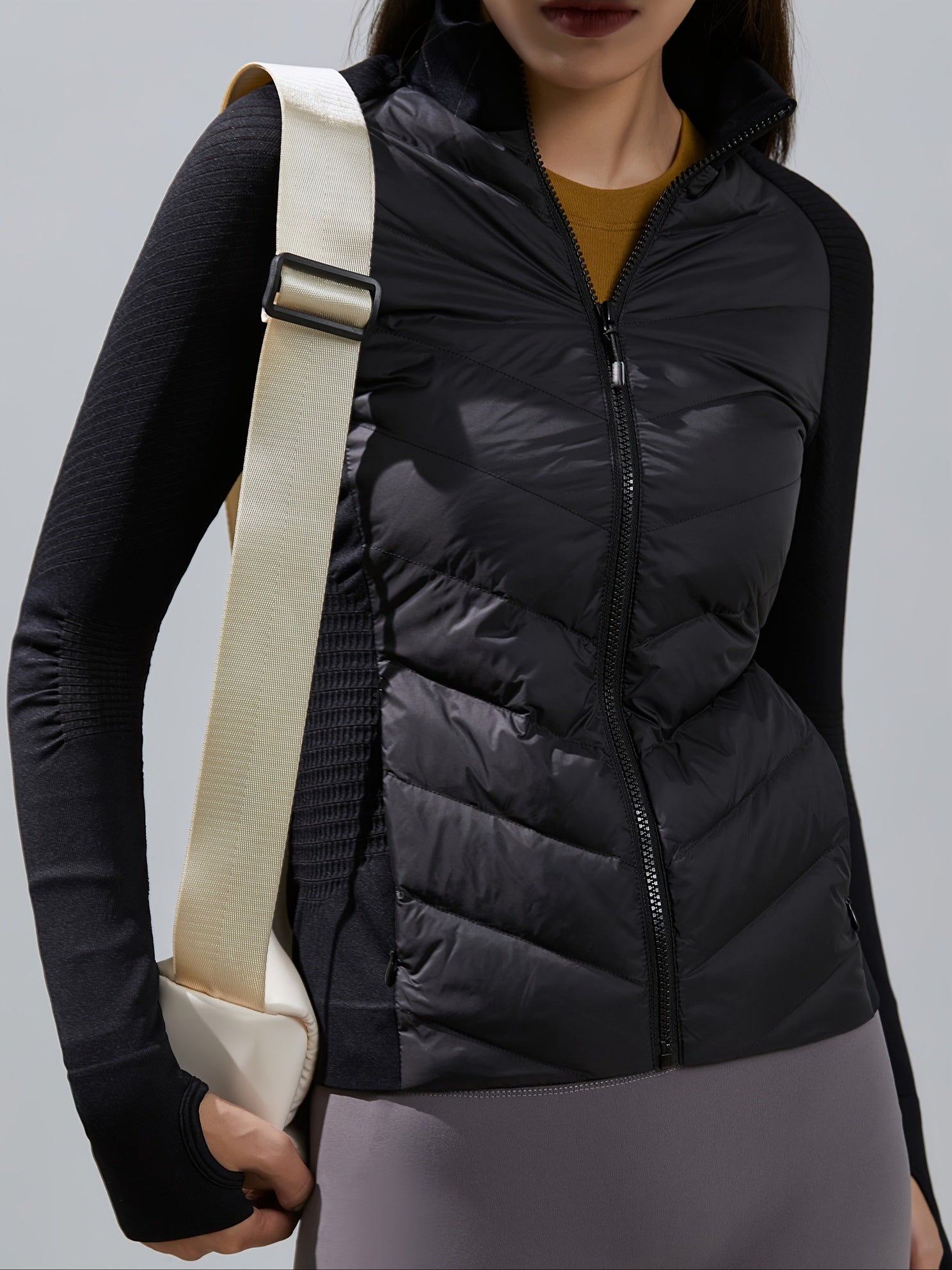Women's Lightweight Slim Down Jacket with Thumb Hole