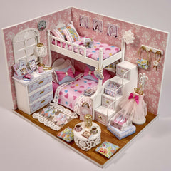 Girl Room Bedroom Decoration Home Accessories Assembly Puzzle Doll House Set