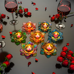Lotus Tealight Candle Holders Resin Mold Flower Epoxy Casting Silicone DIY