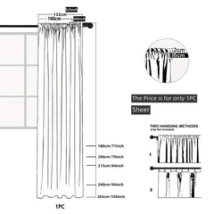 Euro Geometric Sheer Curtain for Living Room Bedroom
