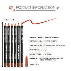 Long Lasting Lip Liner Pen with Smudge Proof Formula - Nude Shades