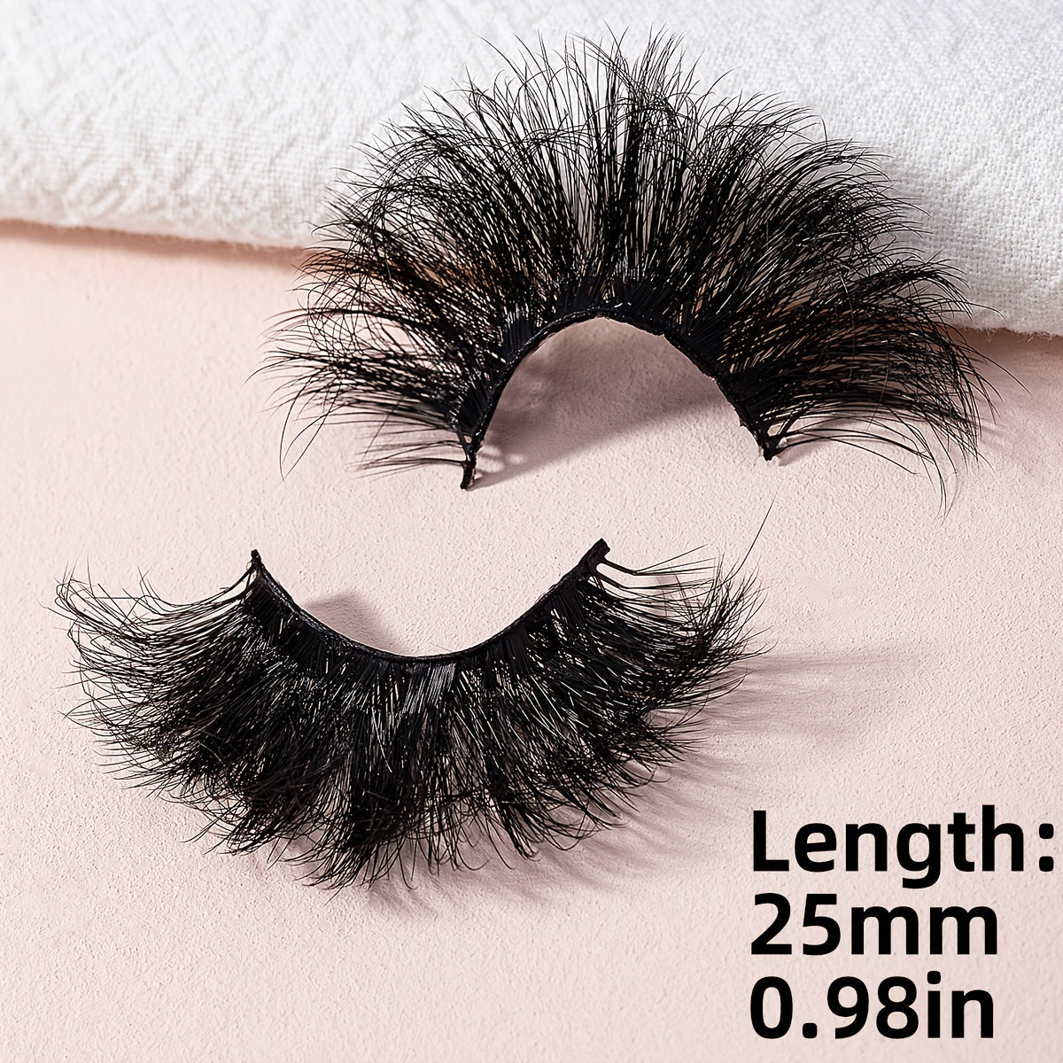 25mm Fluffy False Eyelashes Faux Mink Thick Fluffy Lashes Natural Look