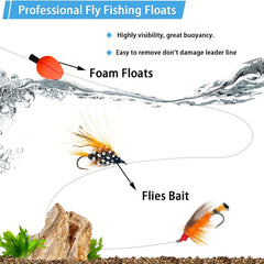 18pcs Bright Fishing Floats Fly Fishing Indicator Bobbers Fishing Accessories