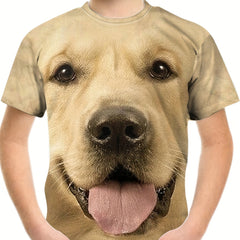 Boys 3D Print T-Shirt for Summer Outdoor Fun