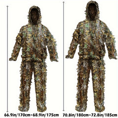 3D Leafy Camouflage Ghillie Suit for Outdoor Game & Halloween