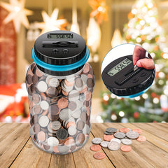 Digital Coin Counting Money Jar 800 Capacity Kids Piggy Bank Fits All US Coins