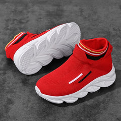 Boy's Knit Sock Shoes Non Slip Casual Platform Shoes