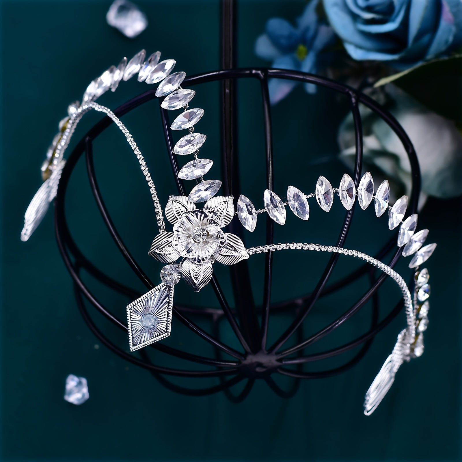 Vintage Rhinestone Bridal Headwear for Wedding Gown
