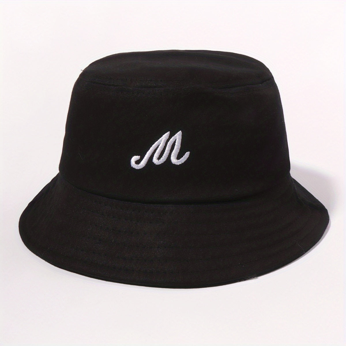 Embroidered Bucket Hat Casual Basin Hat Unisex Lightweight Sunscreen Fisherman
