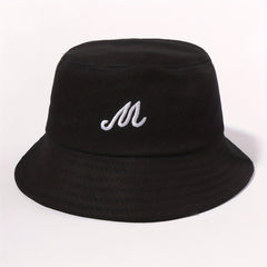 Embroidered Bucket Hat Casual Basin Hat Unisex Lightweight Sunscreen Fisherman