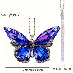 Butterfly Car Pendant Keychain Decoration Unique Style