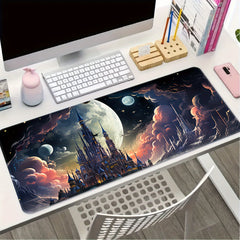Moon Castle Mouse Pad Gaming Non-slip Base Waterproof Gamer Office Home