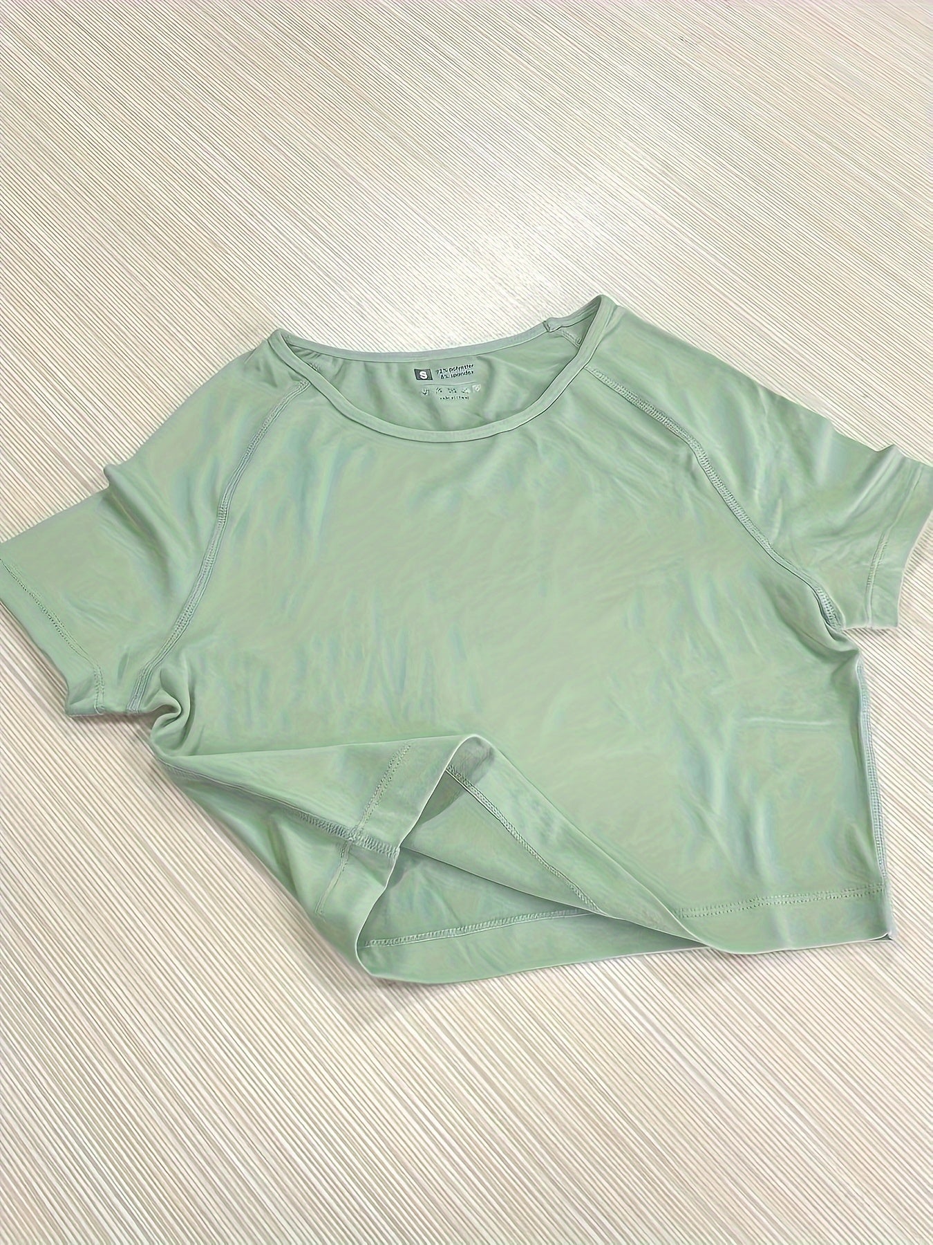 Quick Drying Short Sleeve T shirt Running Sports Yoga Crop Top