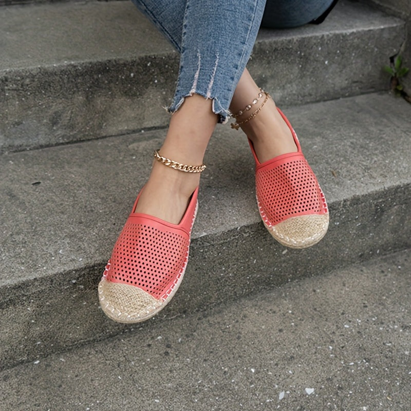 Women's Breathable Espadrille Flat Shoes Slip On Loafers