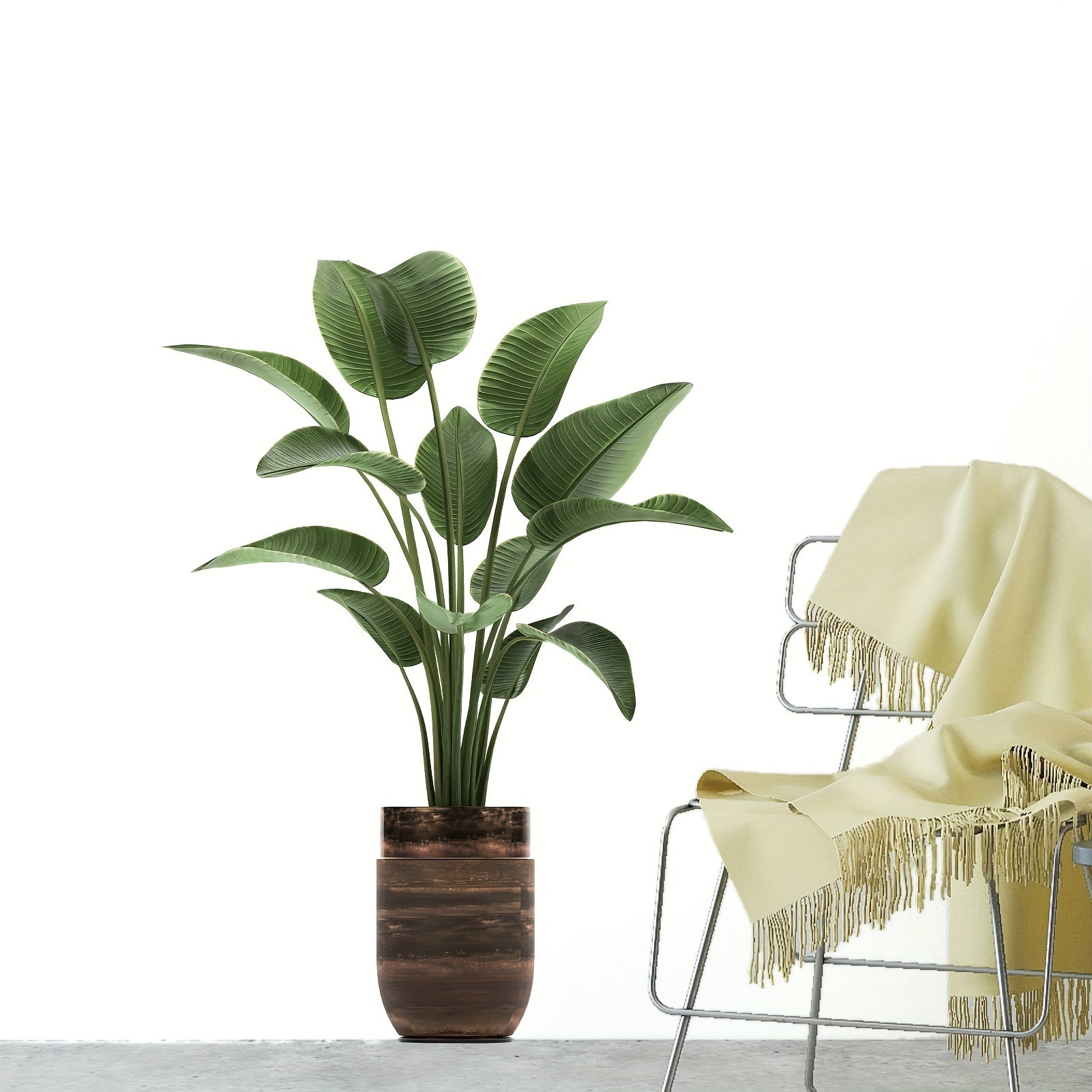 Green Plants Potted Wall Stickers PVC Leaves Creative Murals Paper