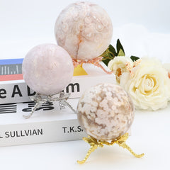 Crystal Ball Home Decor with 3 Dragonfly Bases
