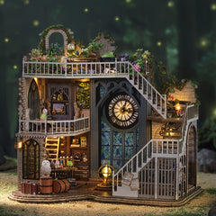 DIY Dollhouse Kit with Furniture Wooden Crafts Girls Men