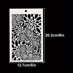 Small Floral Background Stencils - DIY Art Stencils for Painting - 20x12cm