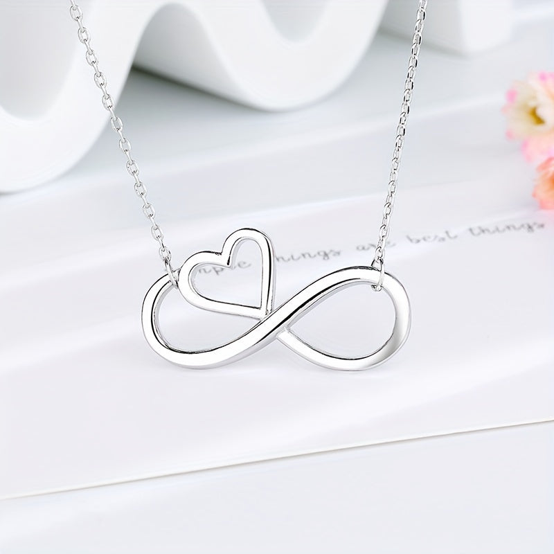 Infinite Heart Pendant Necklace Decorative Accessories Gift For Girls