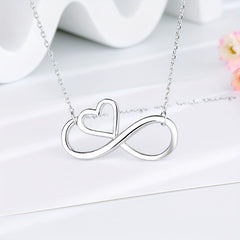 Infinity Heart Pendant Necklace for Girls