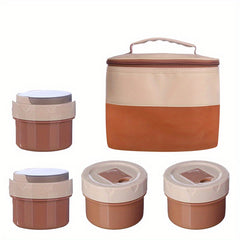 Leather Insulated Lunch Bag Reusable Lunch Box For Office Work School Picnic