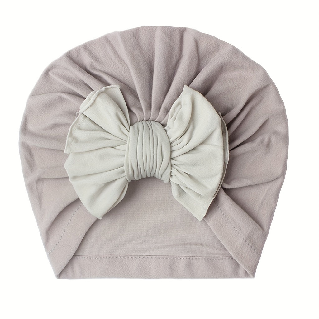 Candy Colored Nylon Bow Baby Hat For All Seasons