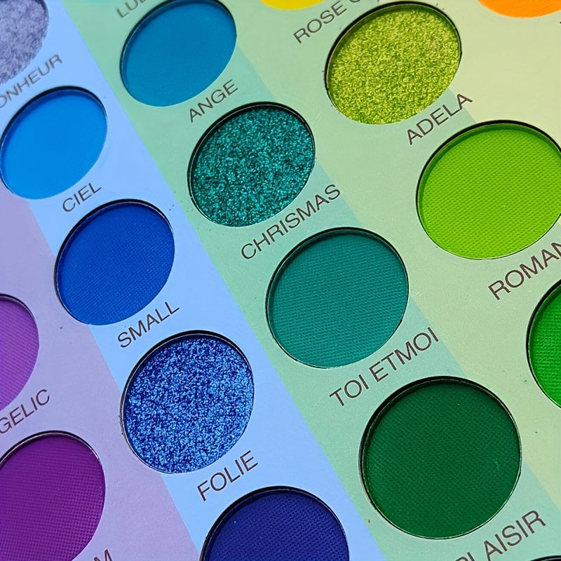 48 Colors Rainbow Eyeshadow Palette Matte Metallic Shimmer Bright Tone