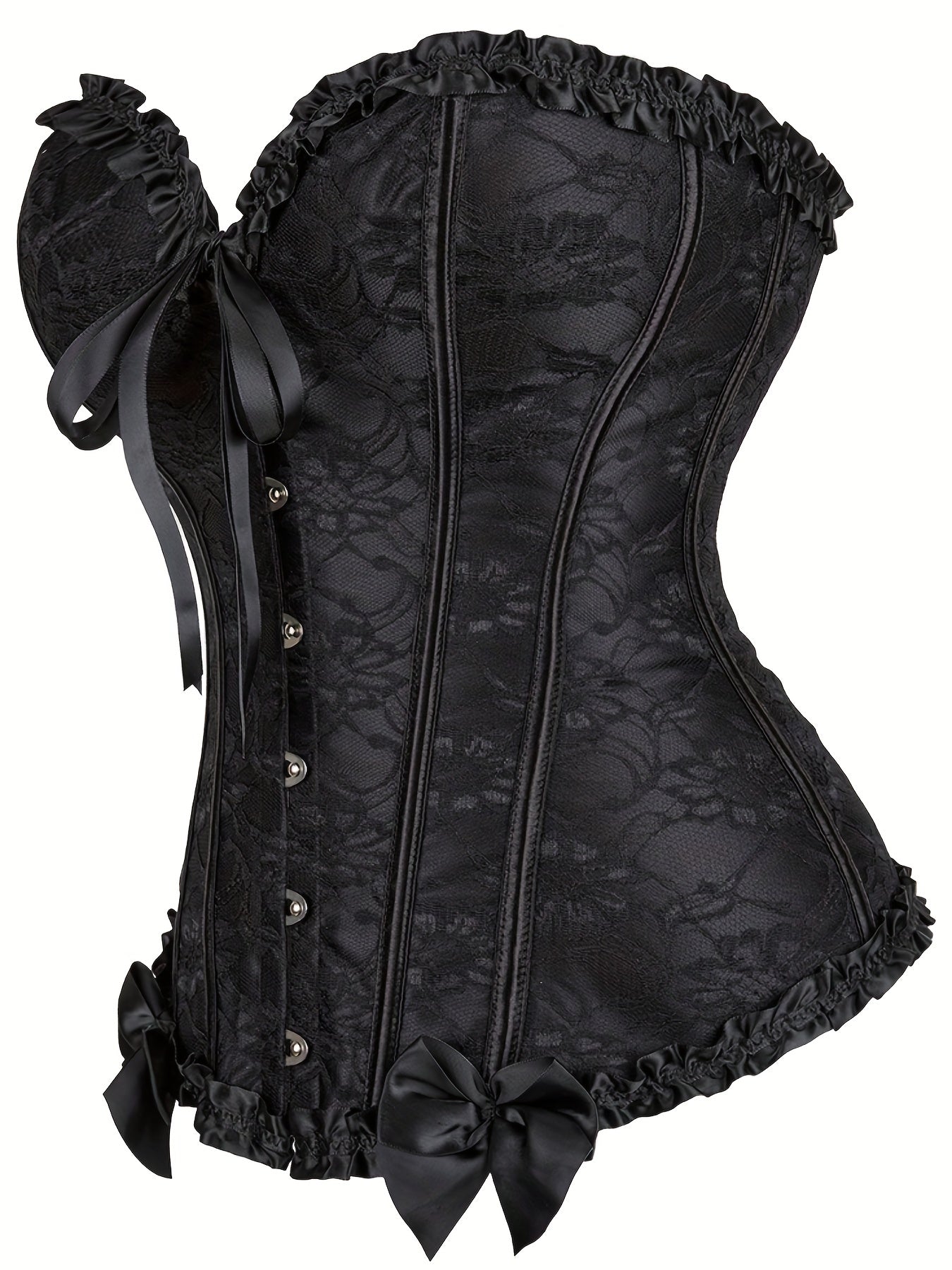Strapless Corset Bustier Tummy Control Lace Up Body Shaper
