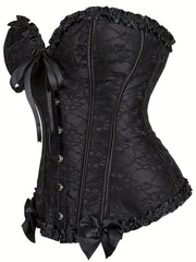 Strapless Corset Bustier Tummy Control Lace Up Body Shaper